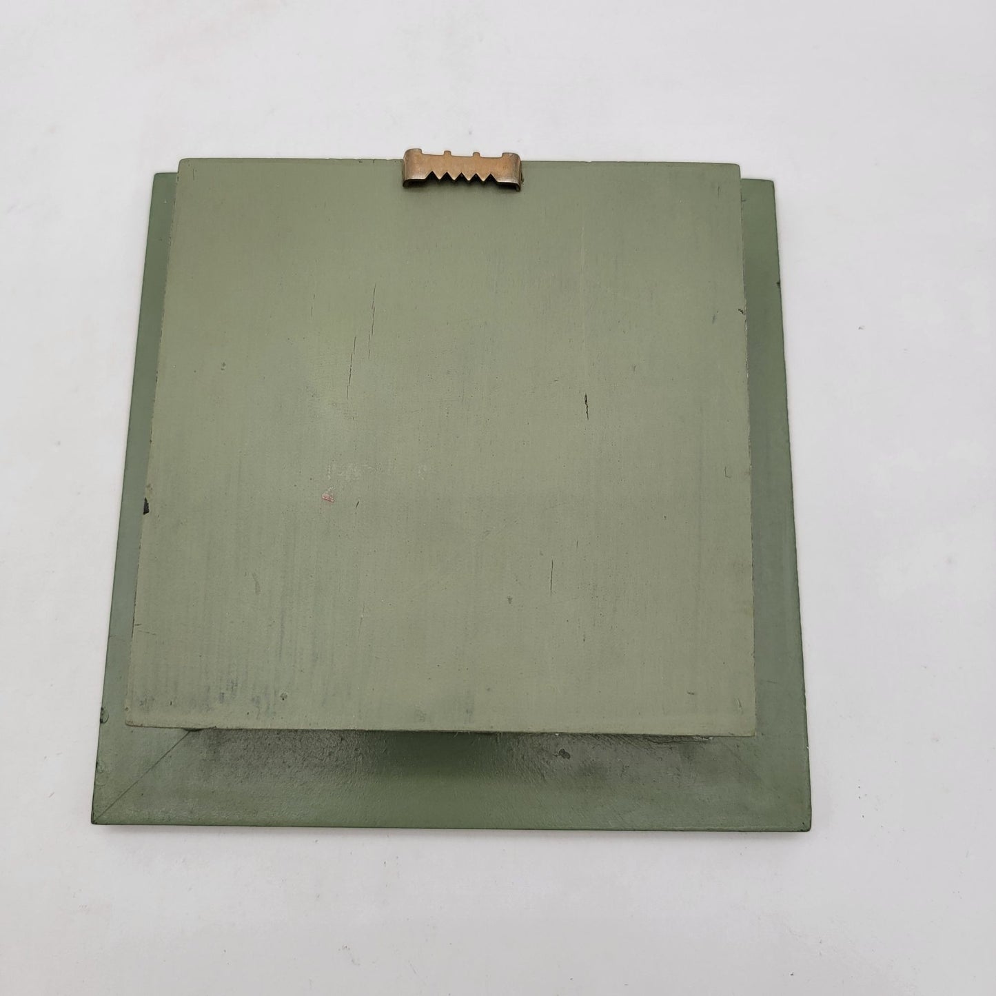 Vintage Dennis East International  Rose In Planter Green Shadowbox Wall Art