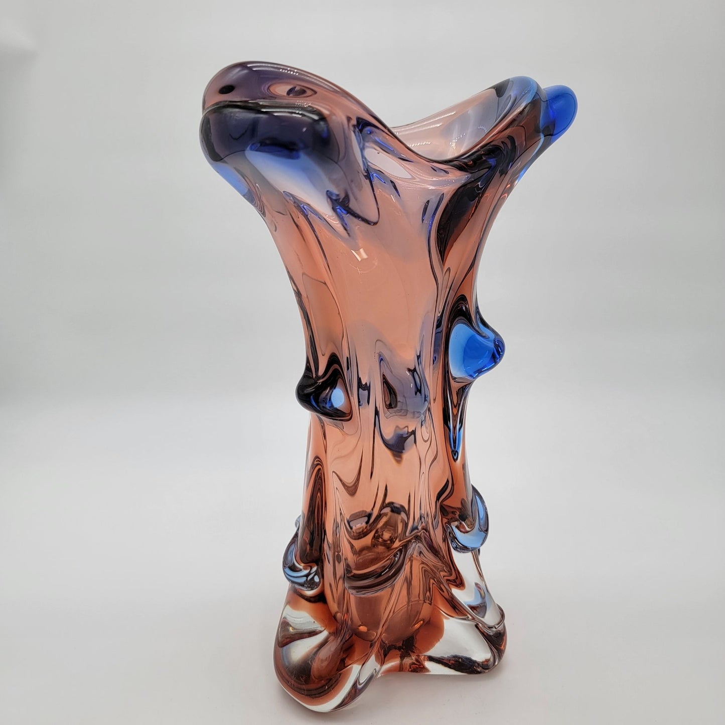 Mstisov Glassworks Czech Art Glass Vase Niagara Collection by Frantisek Zemek