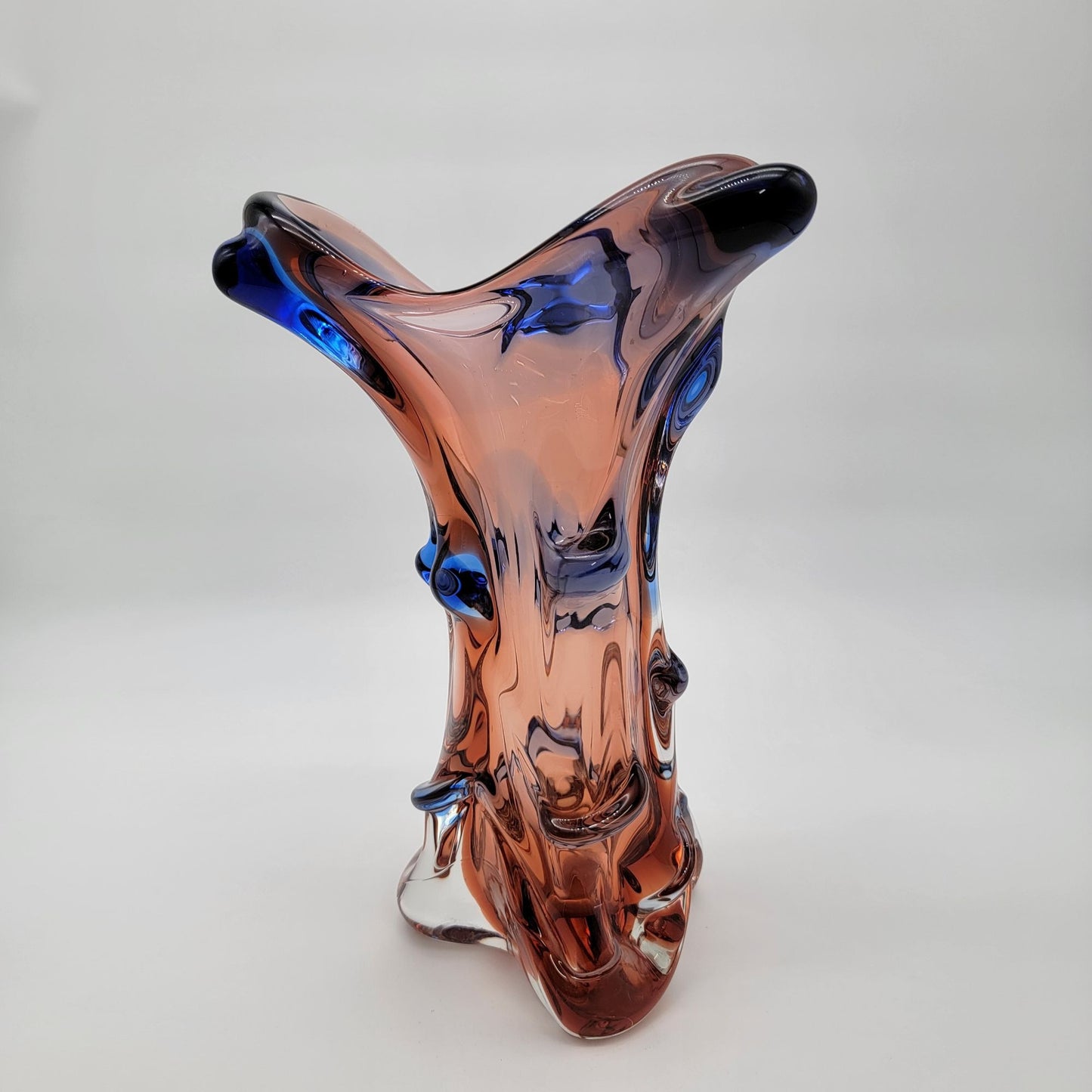 Mstisov Glassworks Czech Art Glass Vase Niagara Collection by Frantisek Zemek