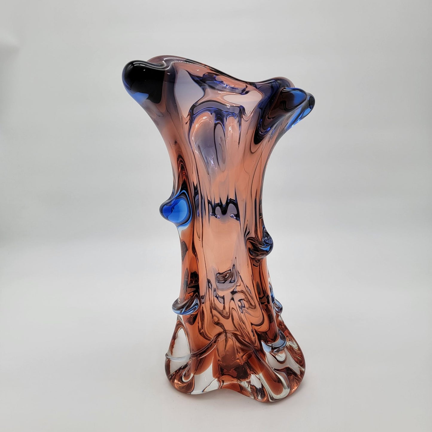 Mstisov Glassworks Czech Art Glass Vase Niagara Collection by Frantisek Zemek