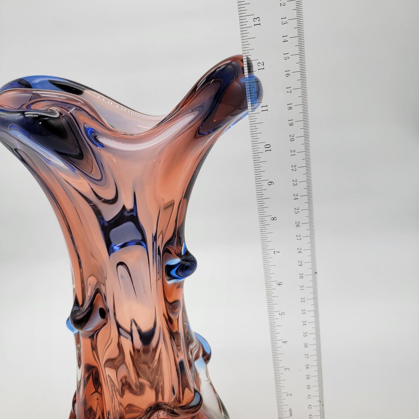 Mstisov Glassworks Czech Art Glass Vase Niagara Collection by Frantisek Zemek