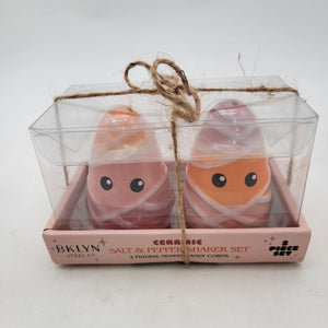 Halloween Mummy Candy Corn Salt & Pepper Shaker Set By Bklyn Steel