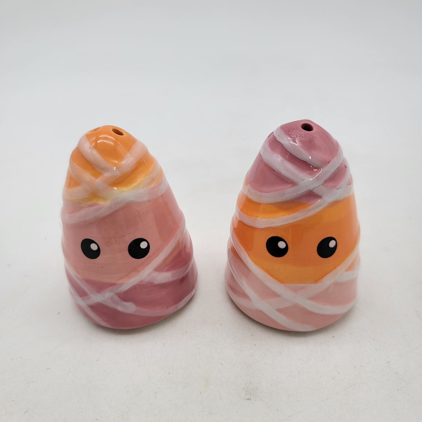 Halloween Mummy Candy Corn Salt & Pepper Shaker Set By Bklyn Steel