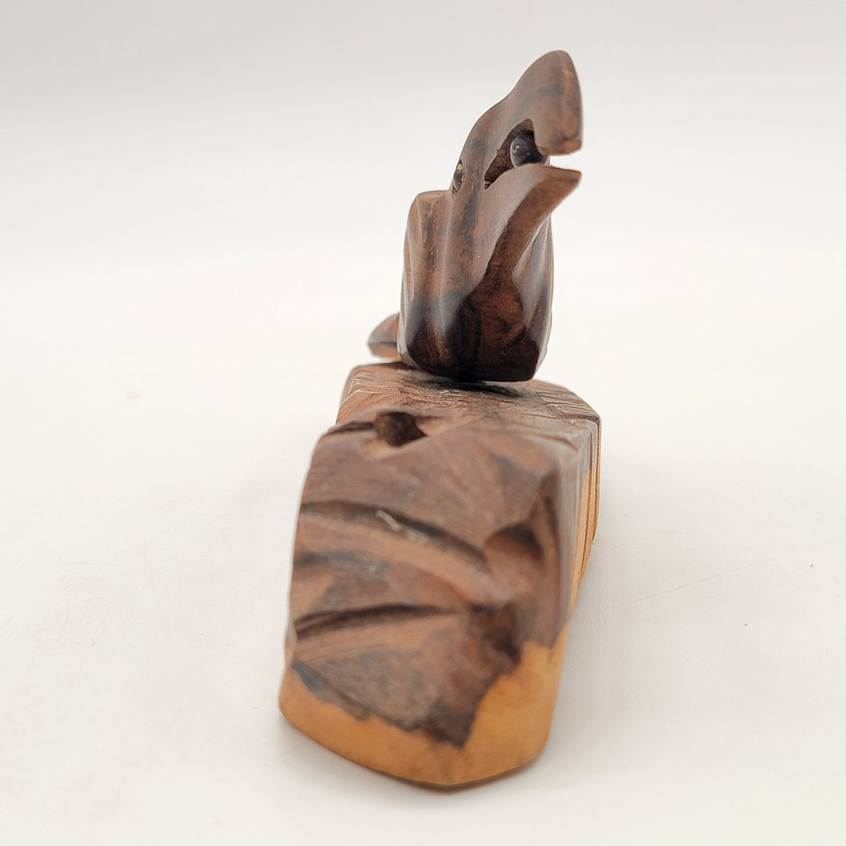 Vintage Raymond Clowers Carved Ziricote Wood Toucan Sculpture Bird