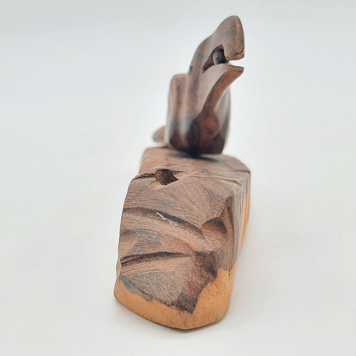 Vintage Raymond Clowers Carved Ziricote Wood Toucan Sculpture Bird