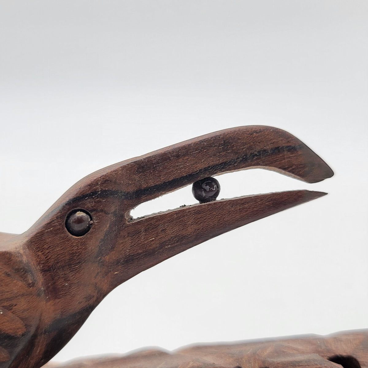 Vintage Raymond Clowers Carved Ziricote Wood Toucan Sculpture Bird