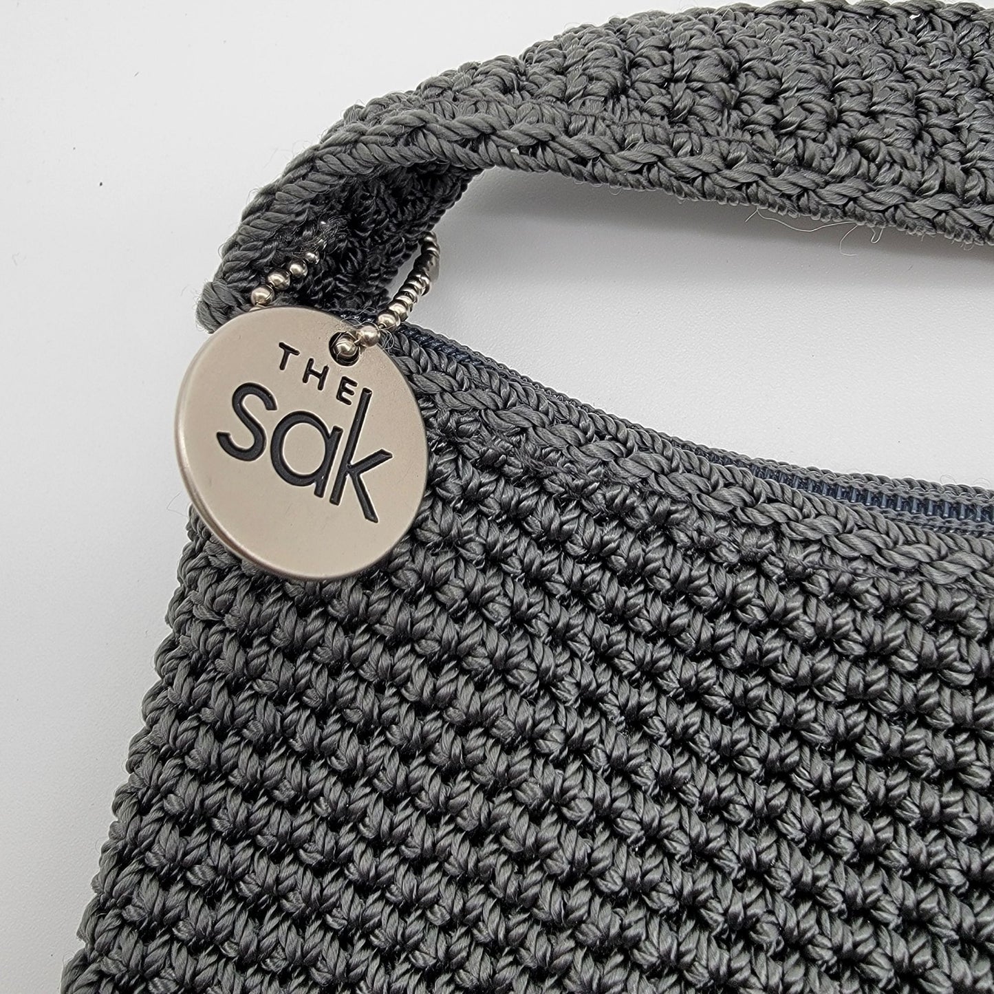 the sak Crocheted Gray Shoulder Bag Purse