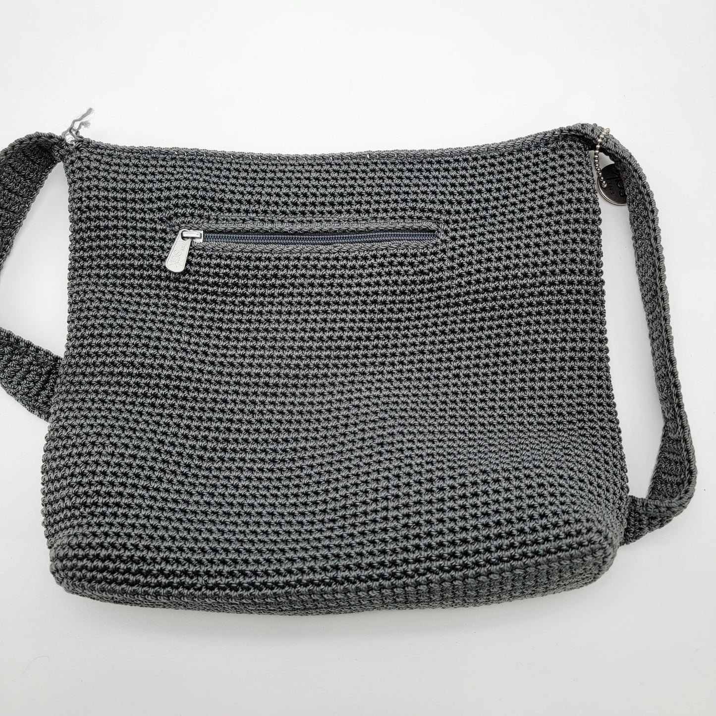the sak Crocheted Gray Shoulder Bag Purse