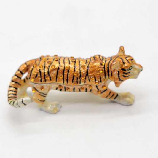 Object DArt Year Of The Tiger Hinged Trinket Box No.226