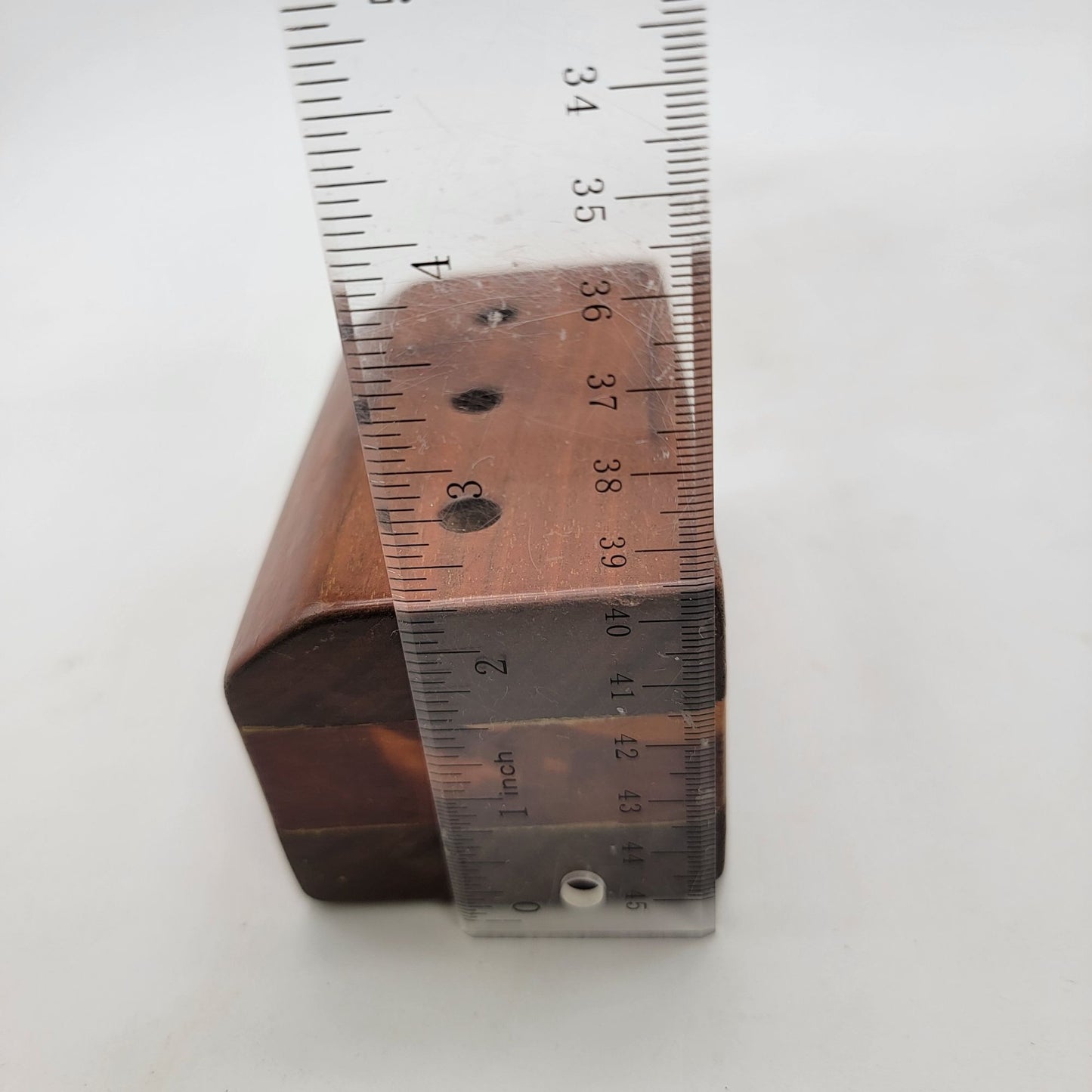 Vintage Handcrafted Wooden Three-Hole Pencil Holder