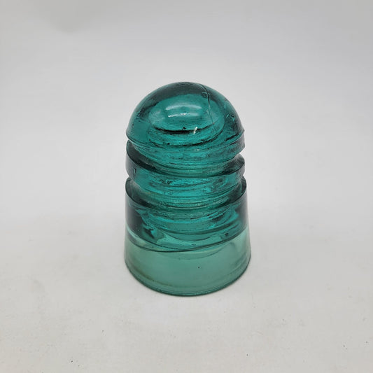 Antique 1907 Teal Glass Insulator CD 147