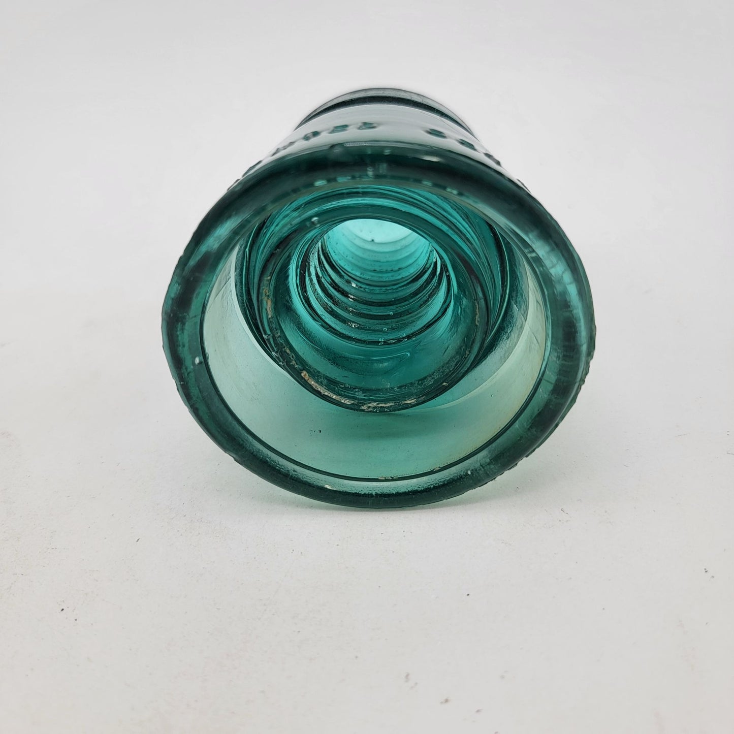 Antique 1907 Teal Glass Insulator CD 147
