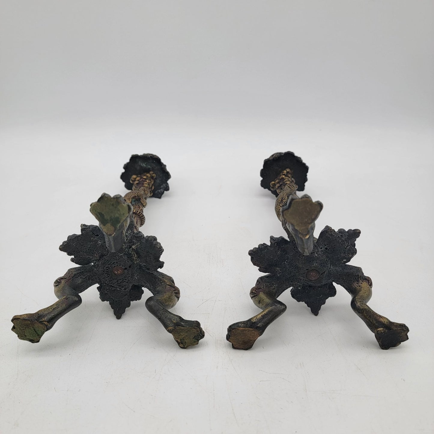 Antique Delafontaine Louis XVI Style France Bronze Candlesticks