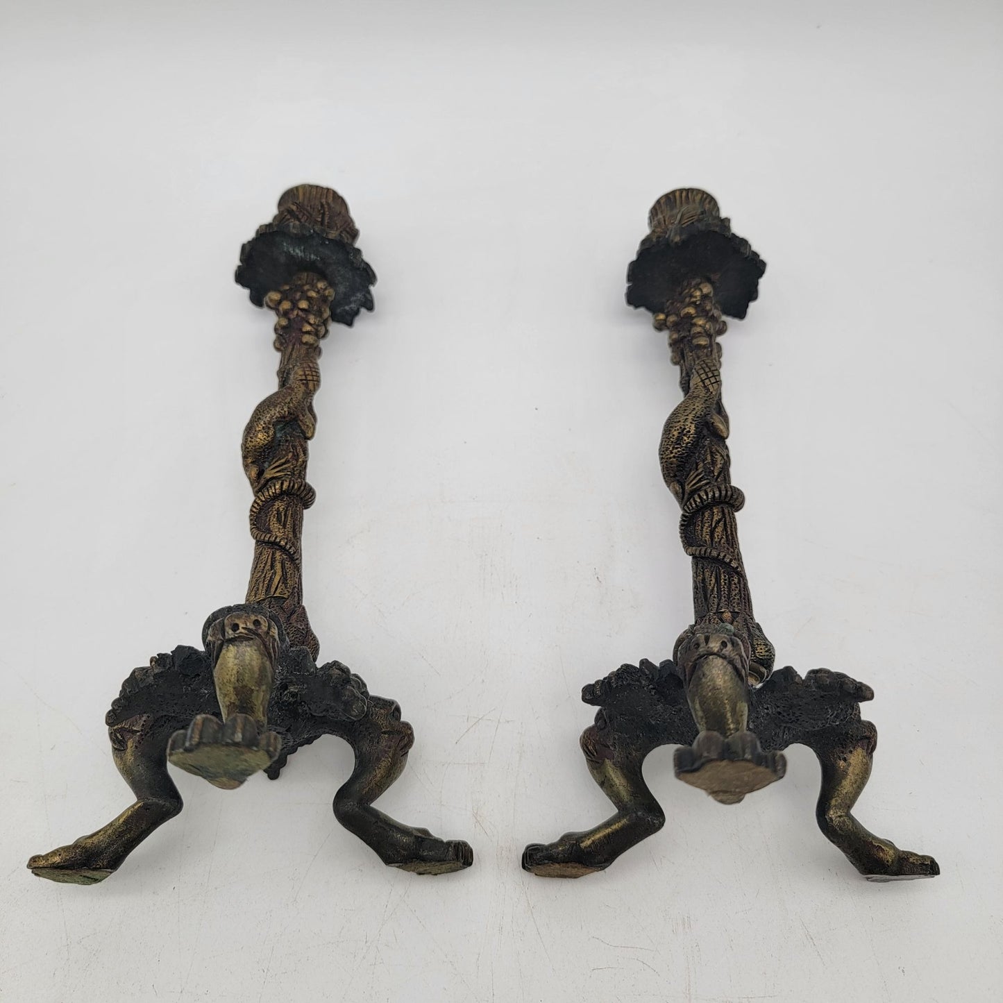 Antique Delafontaine Louis XVI Style France Bronze Candlesticks