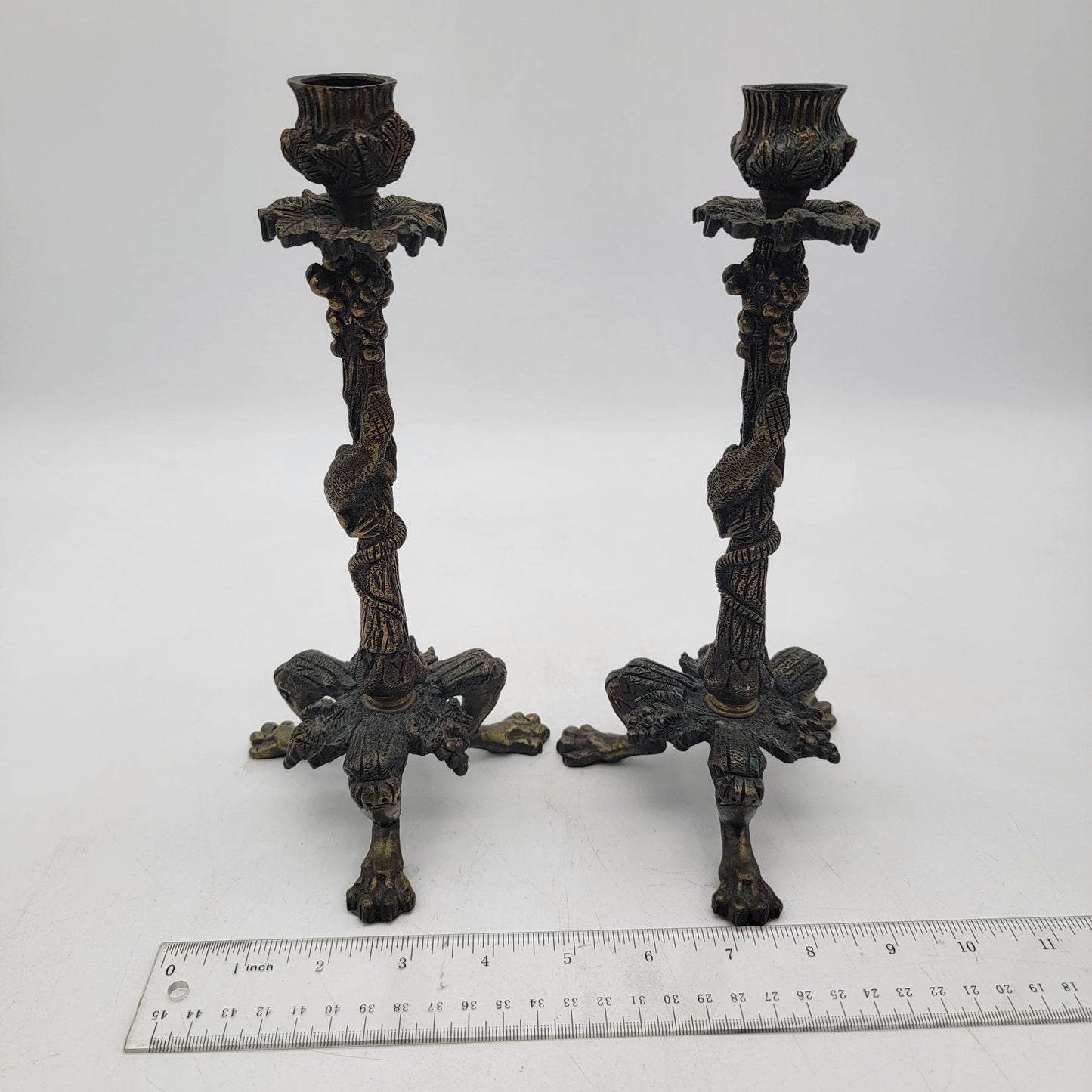 Antique Delafontaine Louis XVI Style France Bronze Candlesticks