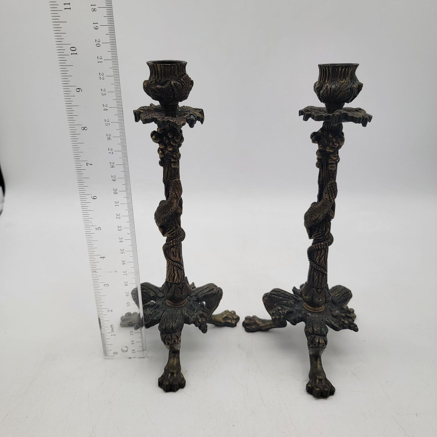 Antique Delafontaine Louis XVI Style France Bronze Candlesticks