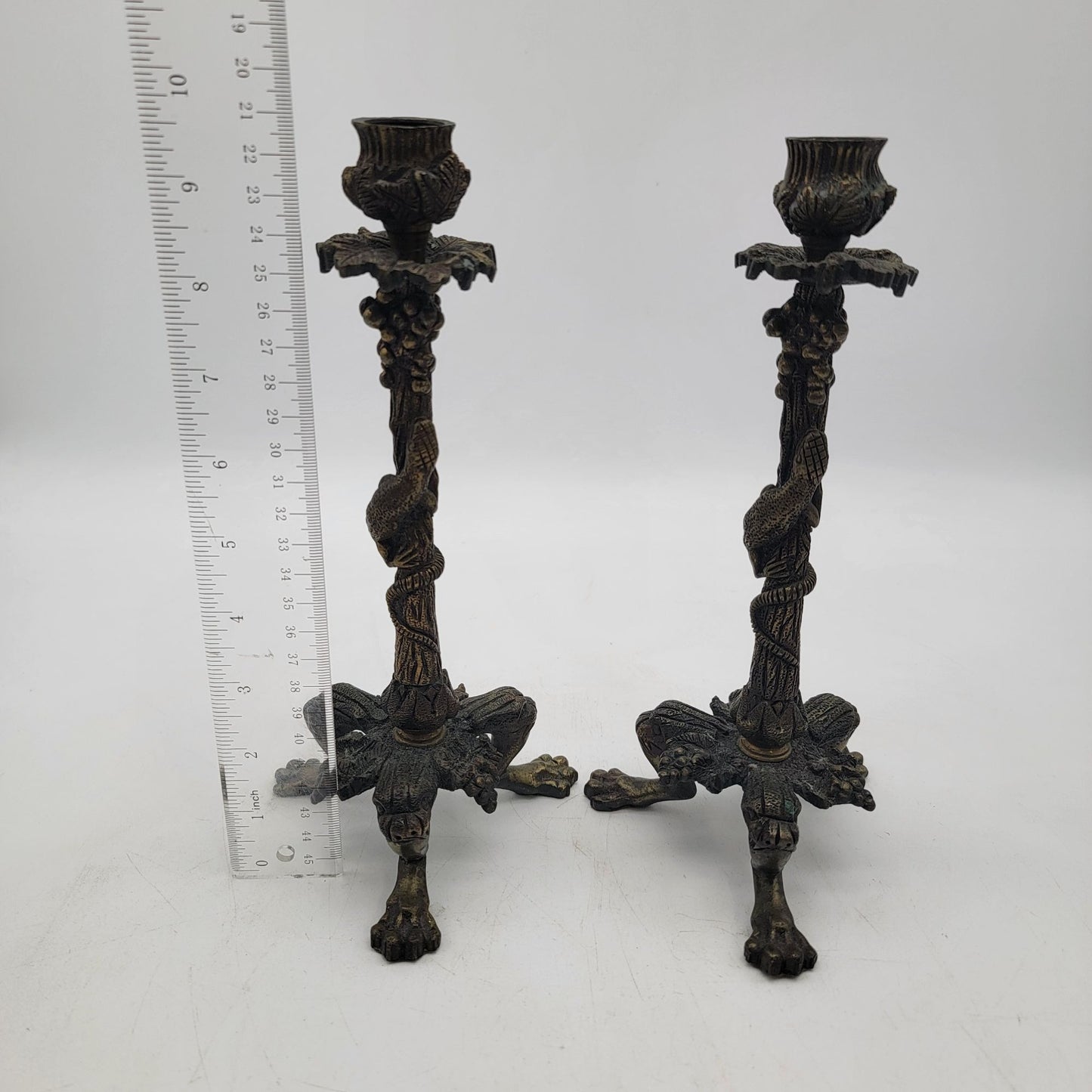 Antique Delafontaine Louis XVI Style France Bronze Candlesticks