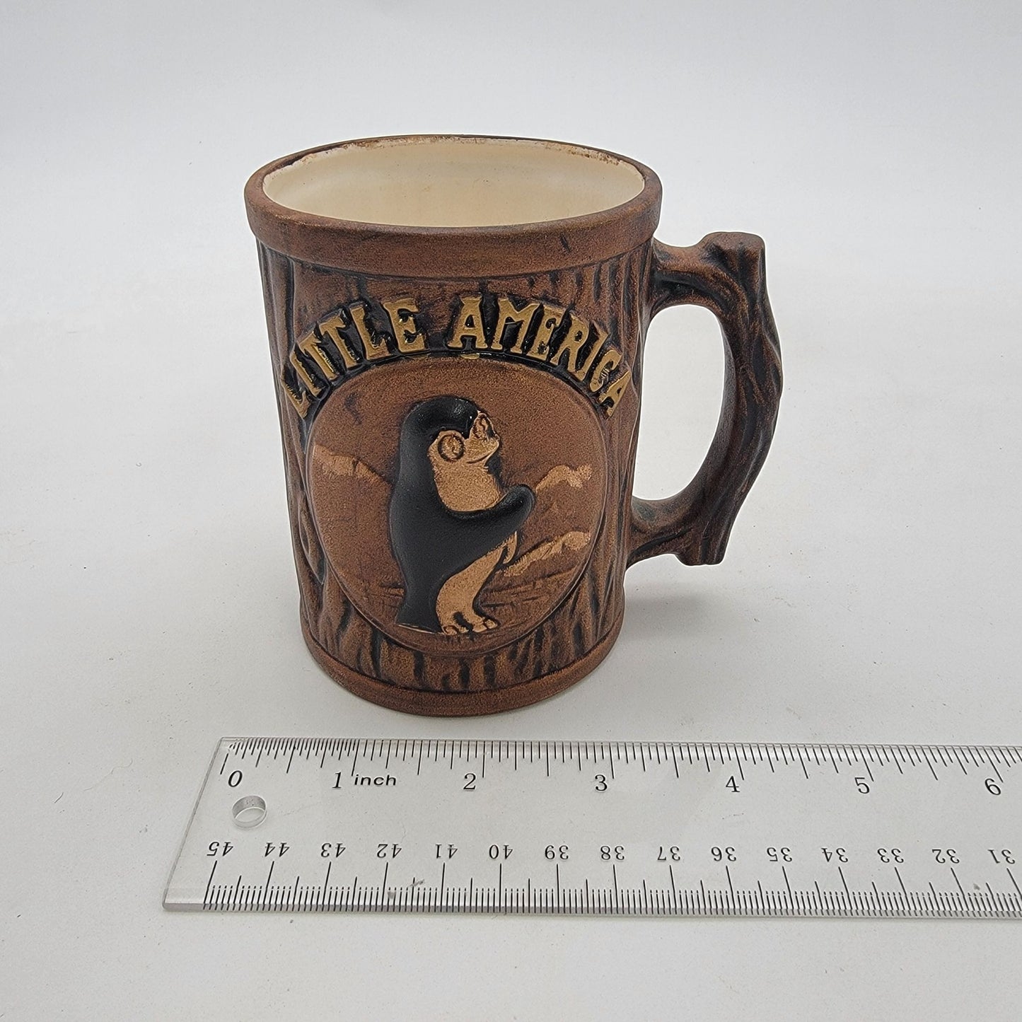 Vintage Little America Penguin Bark Pottery Mug