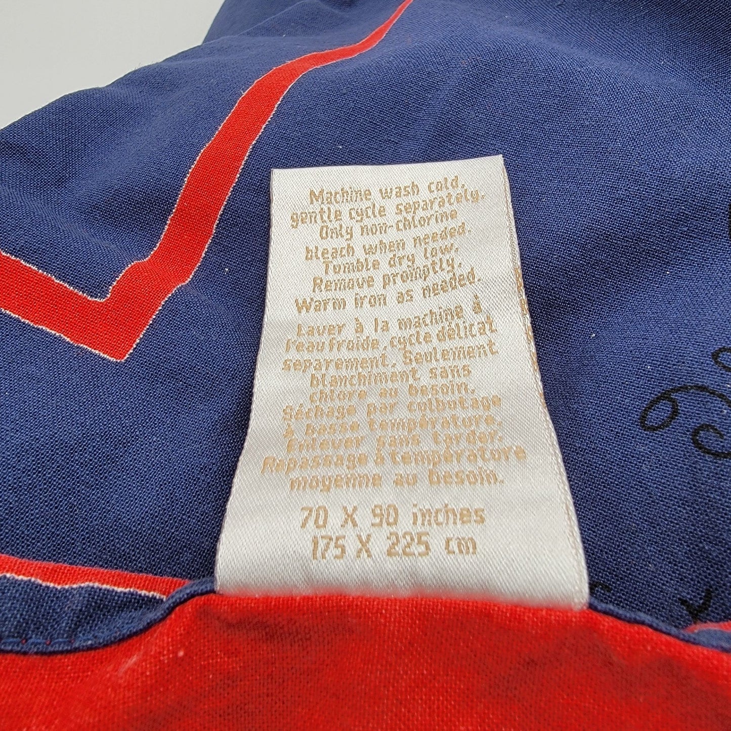 William Sonoma French Country Rooster adn Script Tablecloth 70"x90"