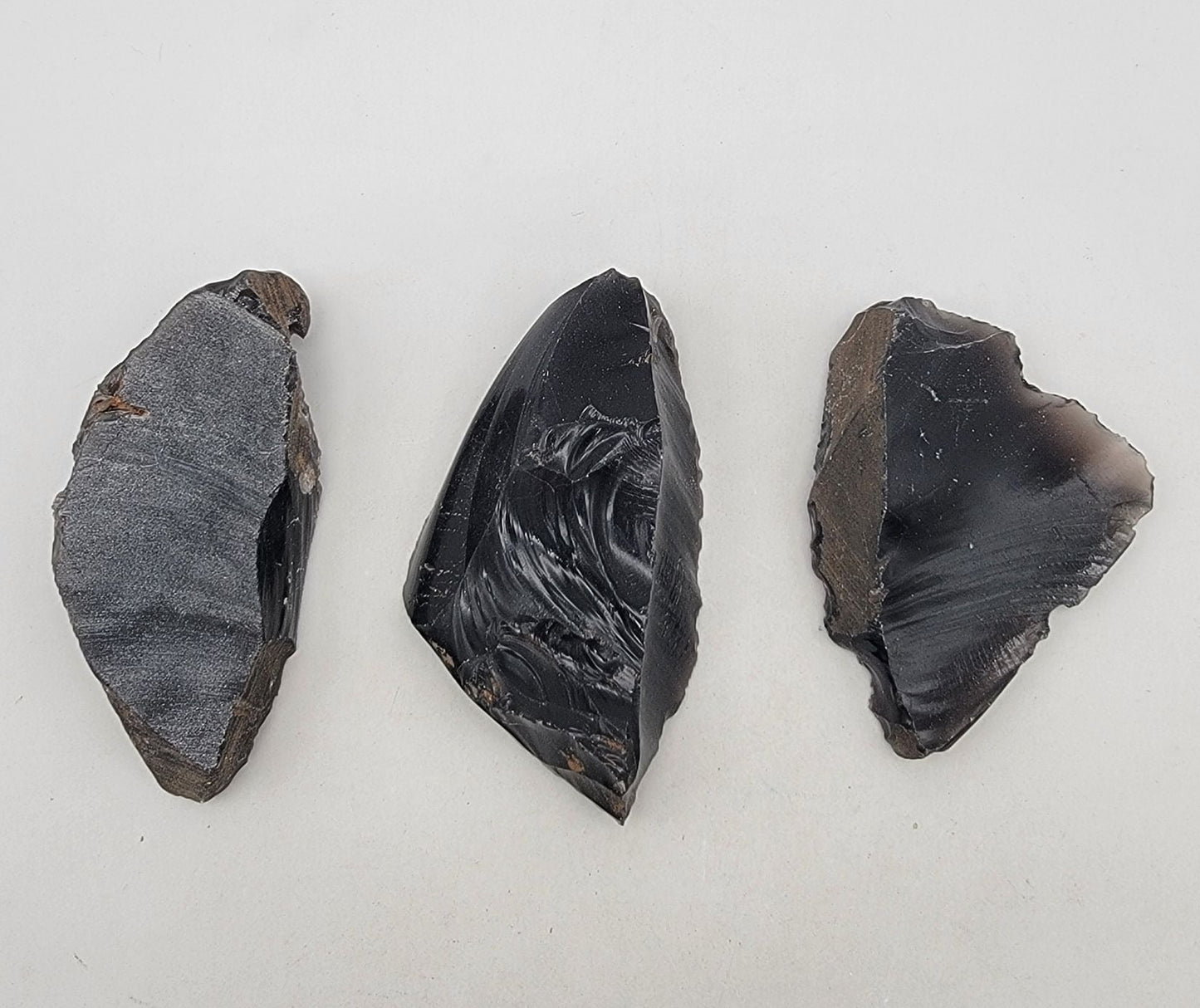 3 Obsidian Raw Specimens