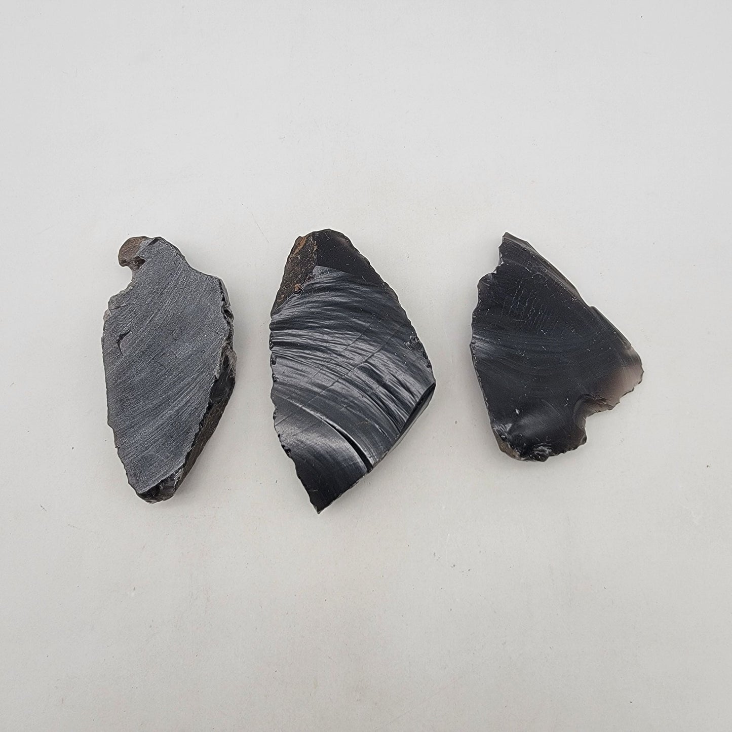 3 Obsidian Raw Specimens