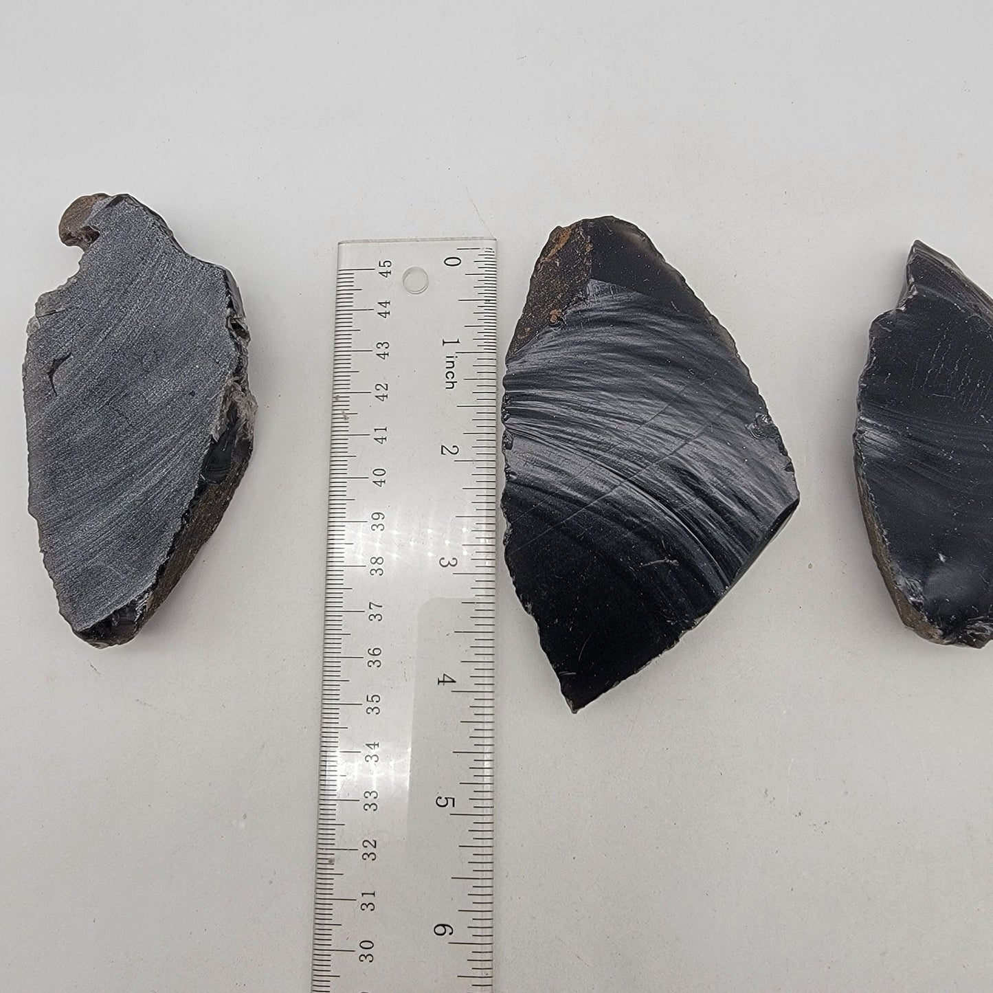 3 Obsidian Raw Specimens