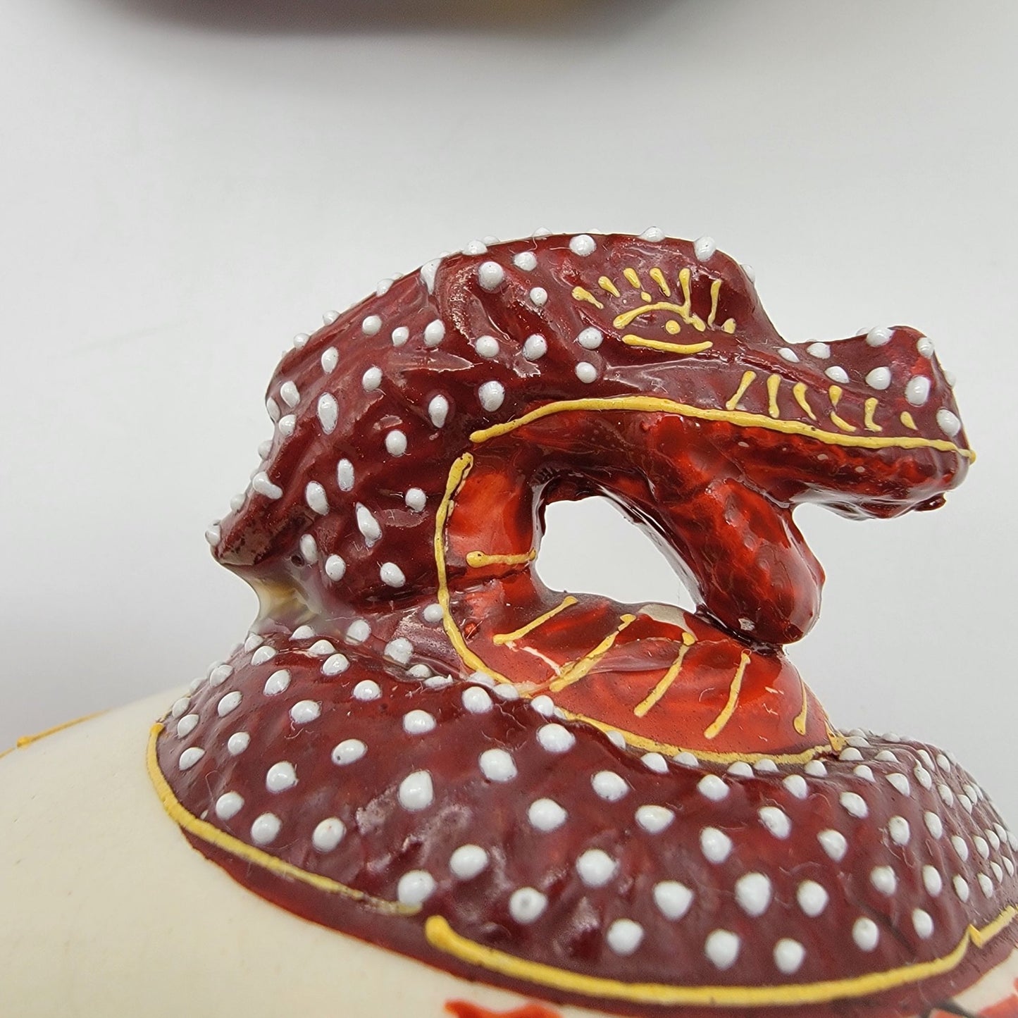 Vintage Japanese Satsuma Immortals Dragonware Teapot