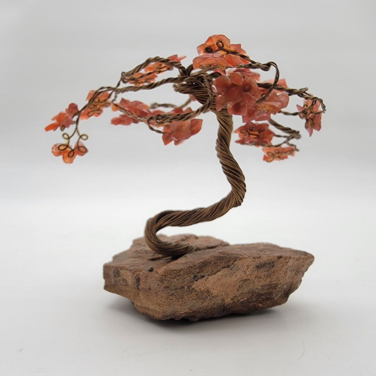 Vintage Carnelian Gemstone Bonsai Tree