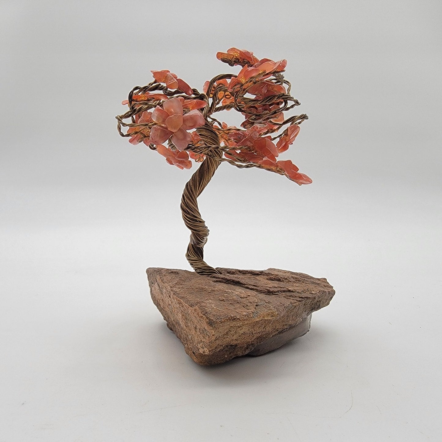 Vintage Carnelian Gemstone Bonsai Tree