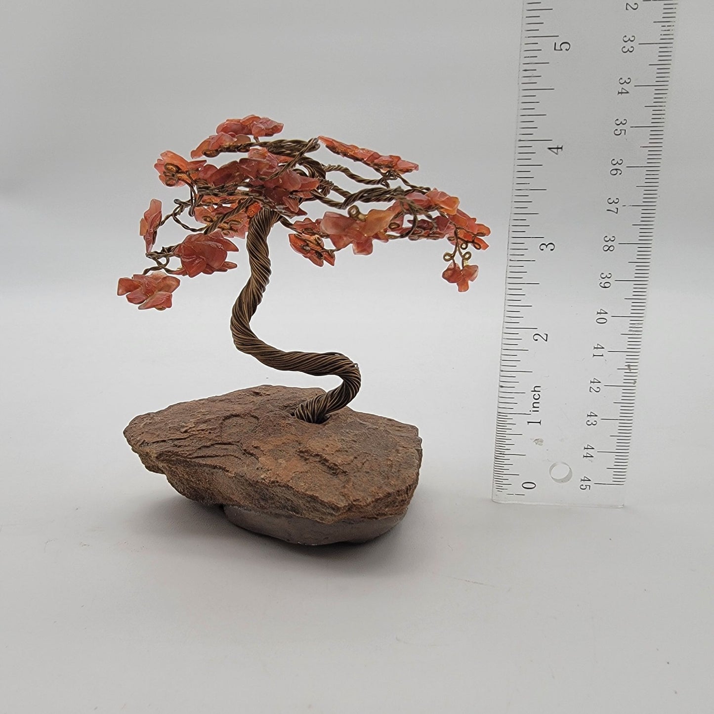 Vintage Carnelian Gemstone Bonsai Tree