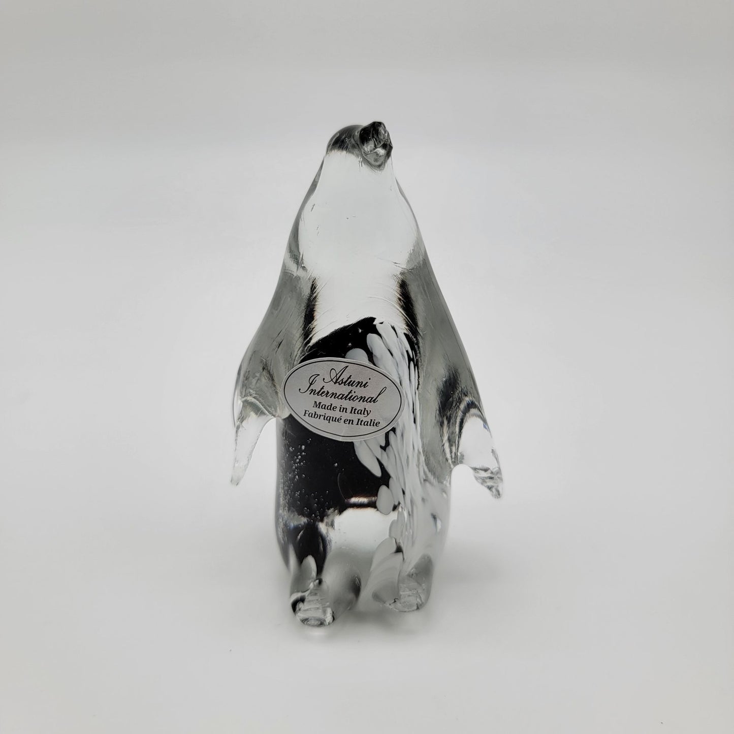Astuni Italian Art Glass Penguin Sculpture - NEW