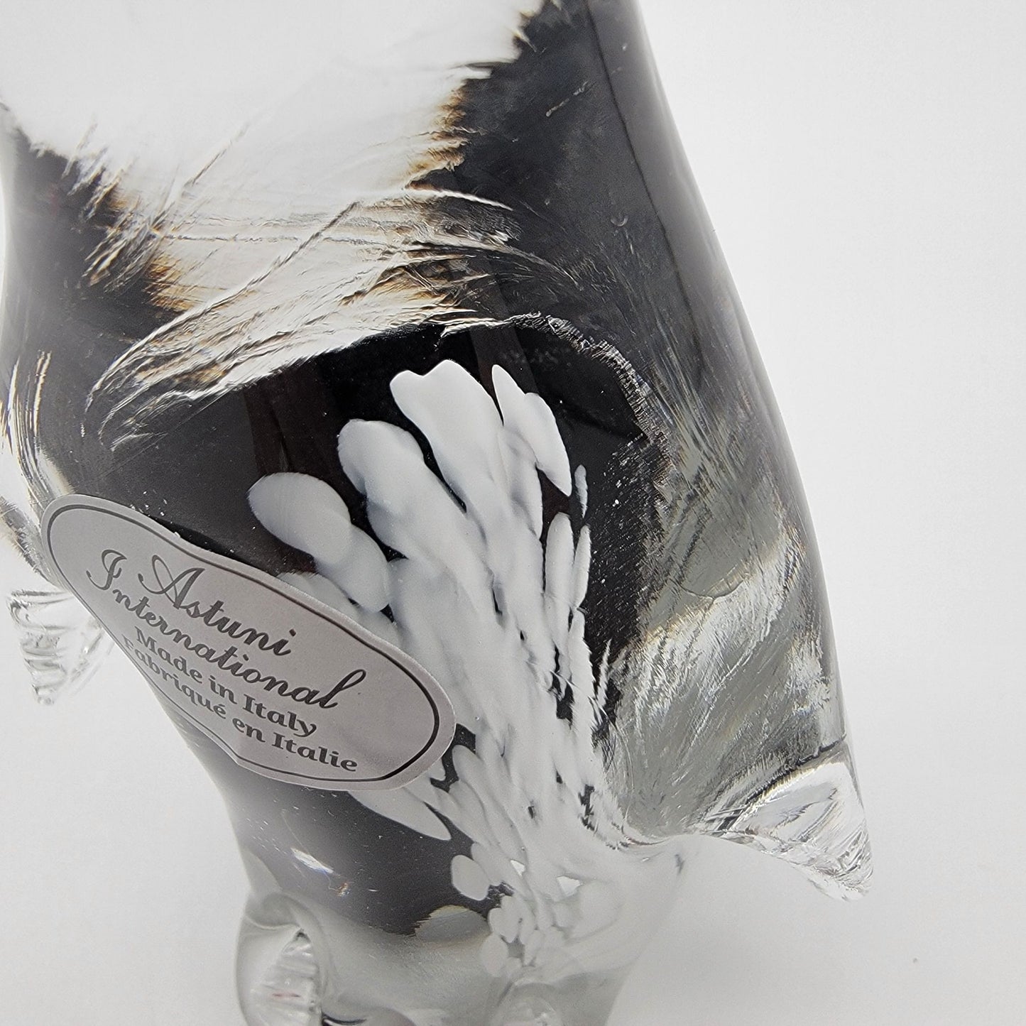Astuni Italian Art Glass Penguin Sculpture - NEW