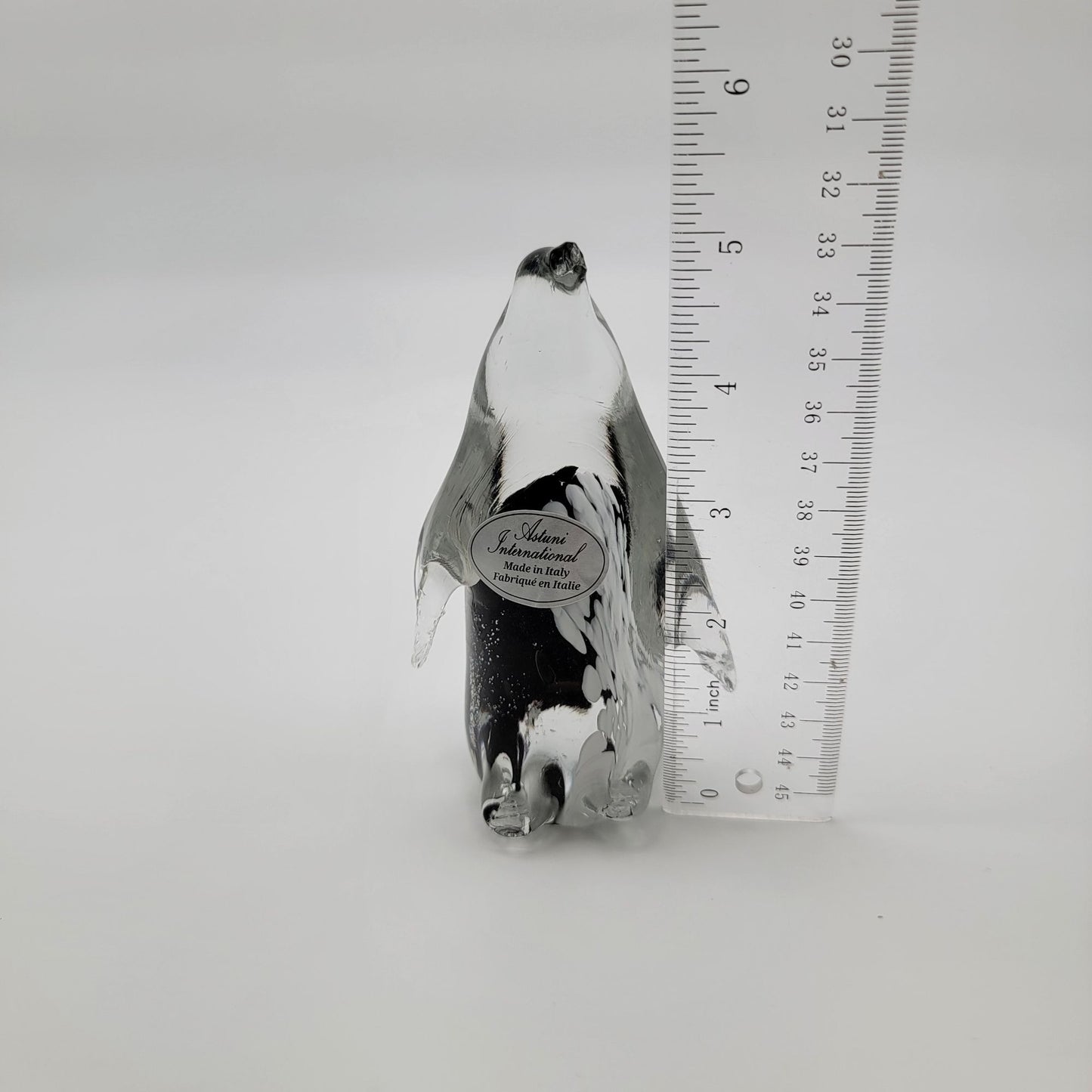 Astuni Italian Art Glass Penguin Sculpture - NEW