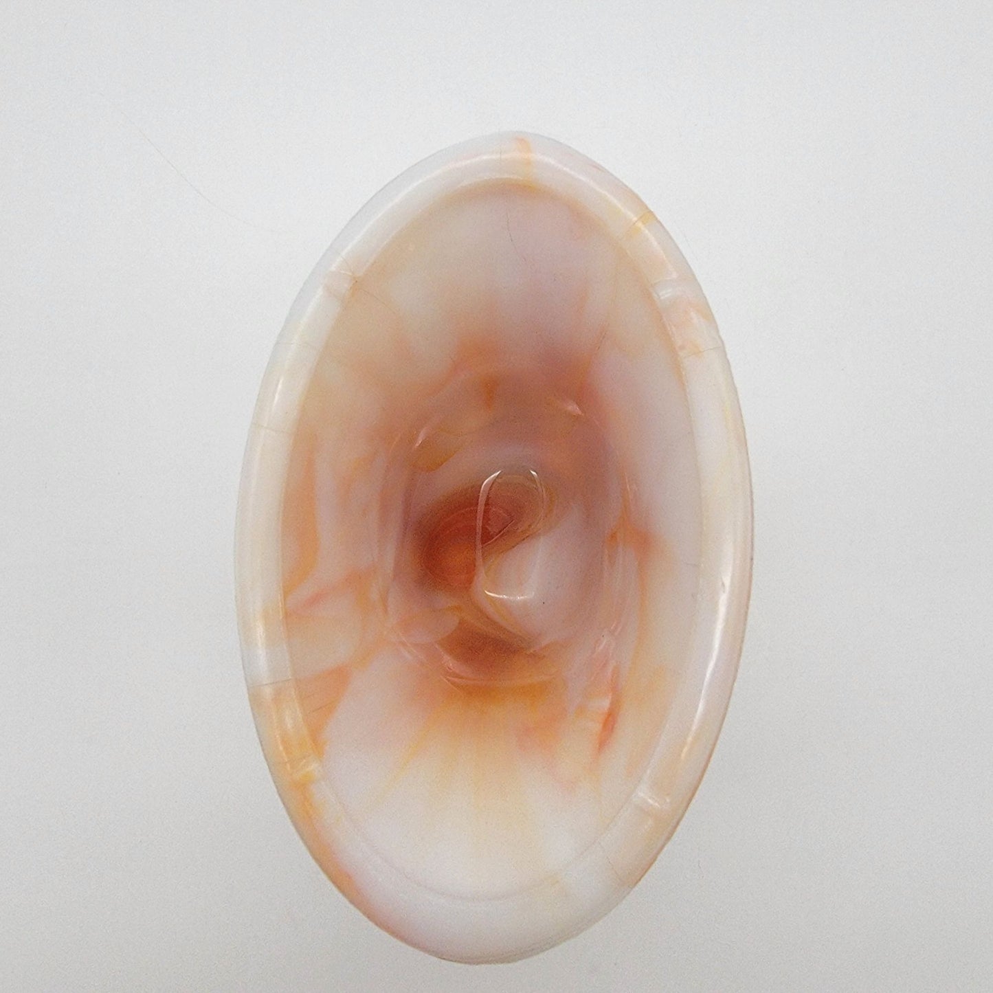 Vintage Akro Agate Orange Slag Glass Daffodil Vase