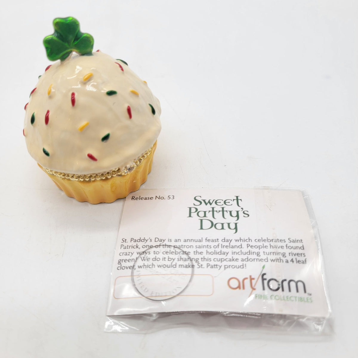 Objet D'Art Sweet Patty's Day Trinket Box Artform No. 53