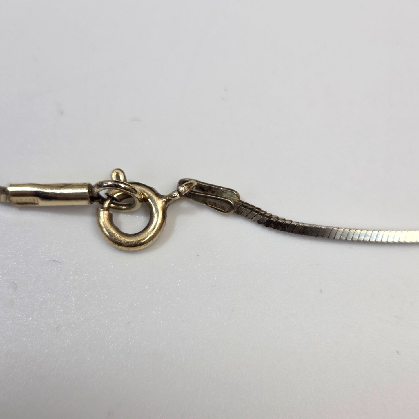 Vintage Red Dichroic Art Glass Pendant Necklace 18"