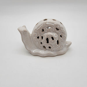 White Snail Potpourri Pomander Figurine