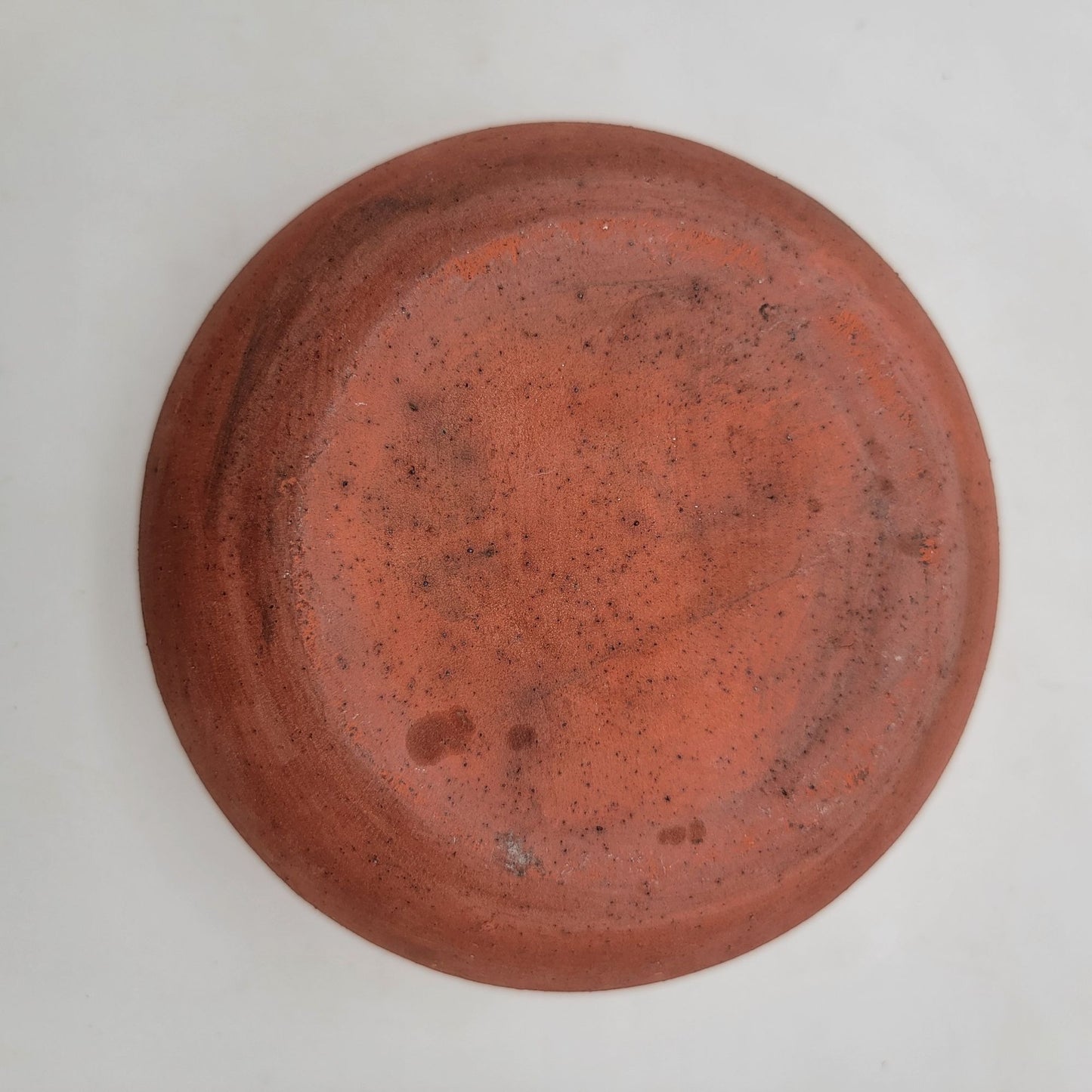 Native American Handmade Terracotta Pot Adorned With Turquoise Gemstones & Black/White Design