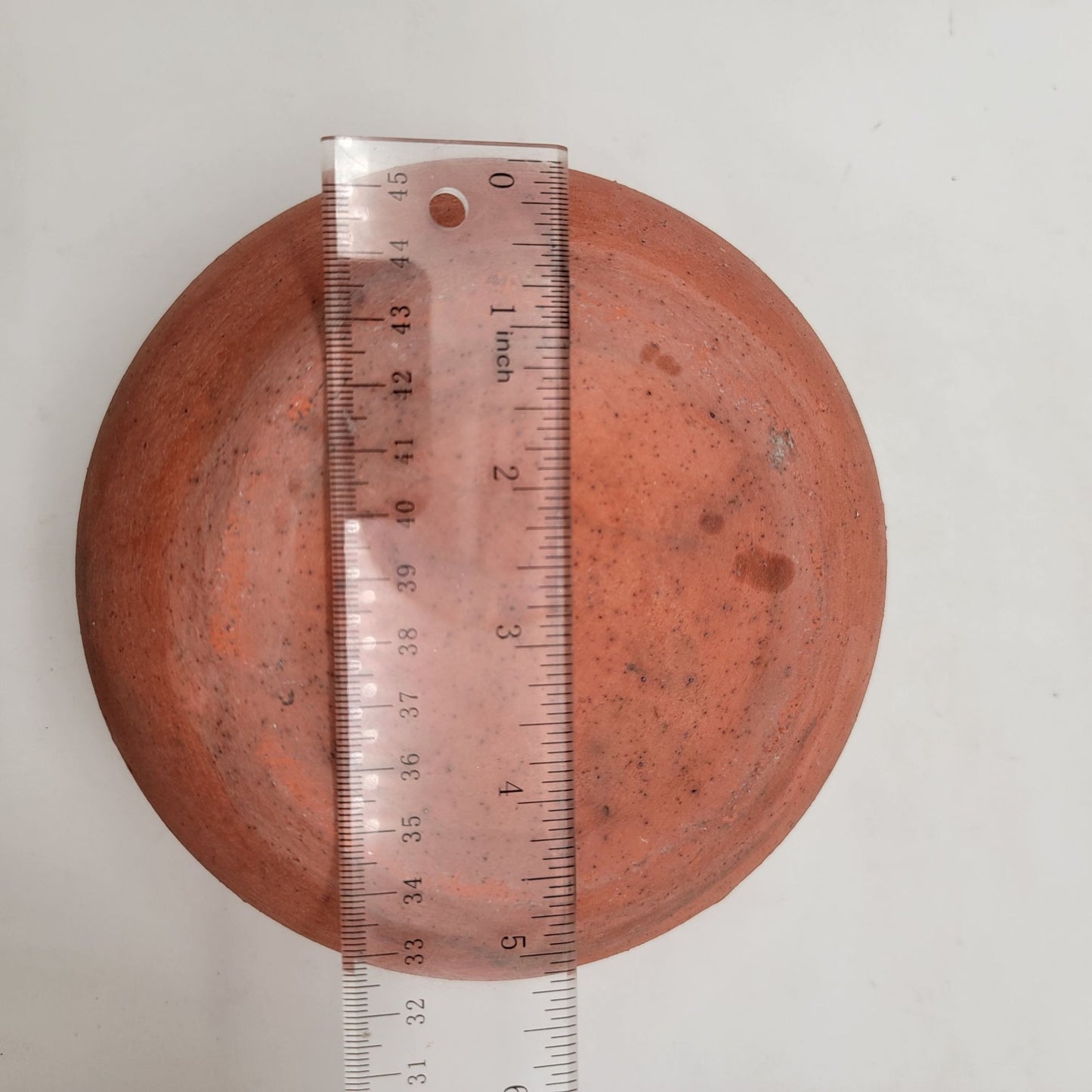 Native American Handmade Terracotta Pot Adorned With Turquoise Gemstones & Black/White Design