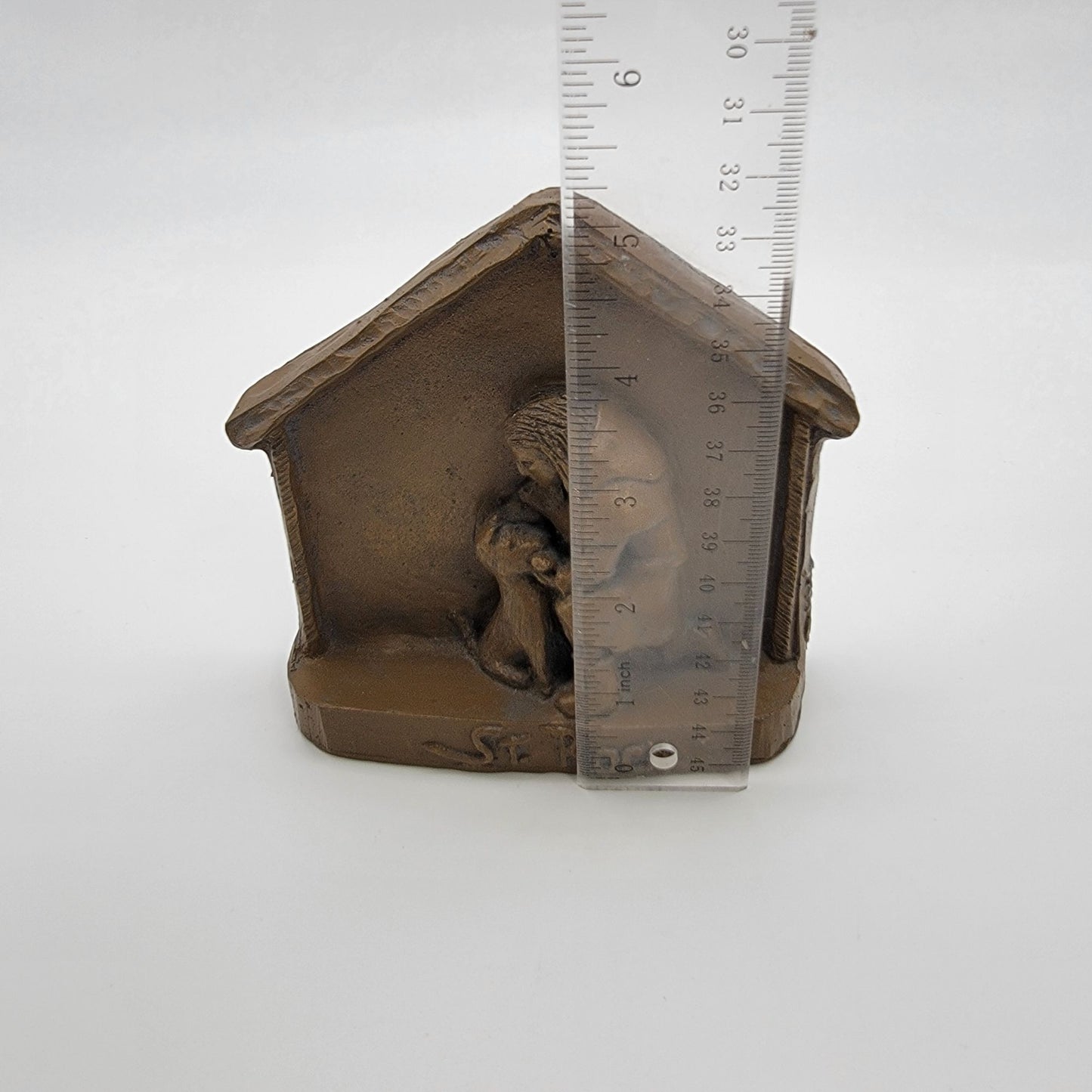 St. Roch Patron Of Dogs Plaque Sculpture By Hank Schlau