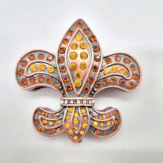 Objet D' Art Fleur De Lis Trinket Box No. 98