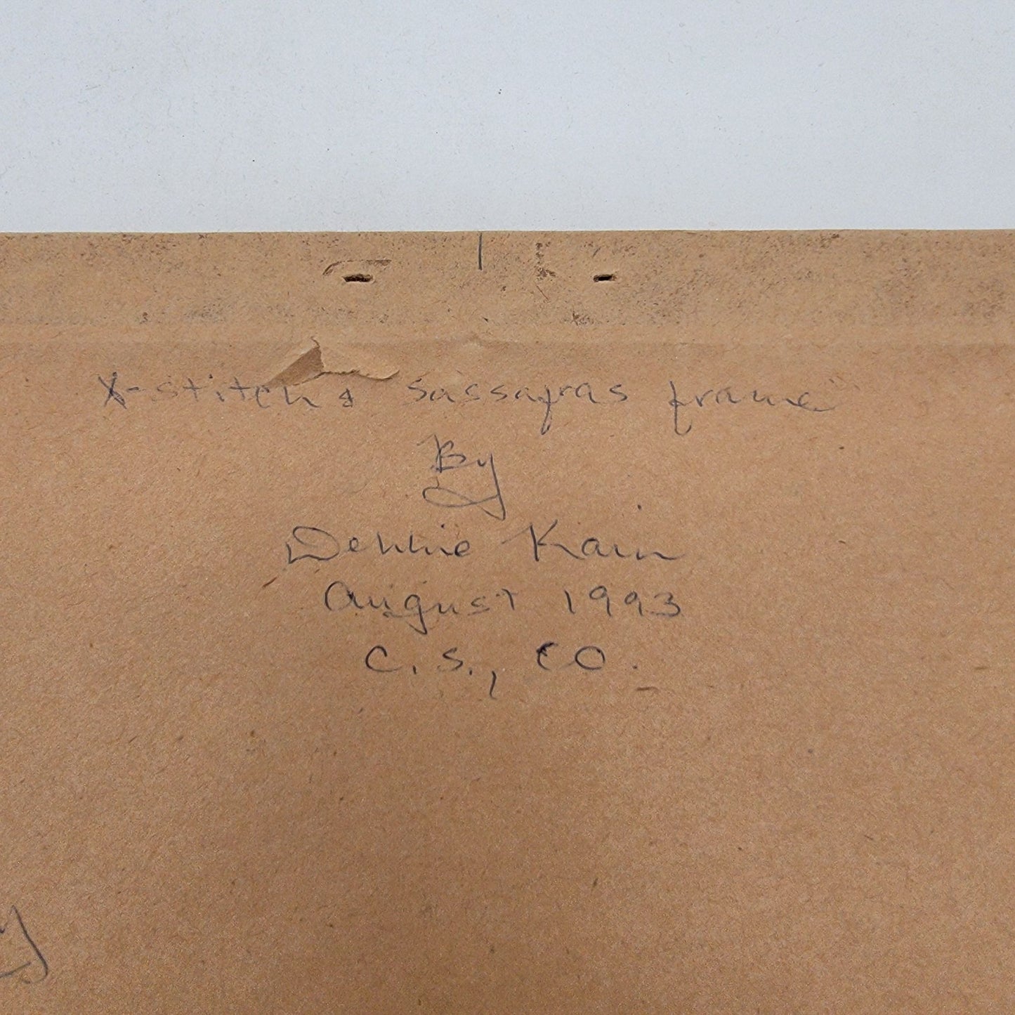 Vintage 1993 Cross-Stitch Alphabet Sampler Bears Signed