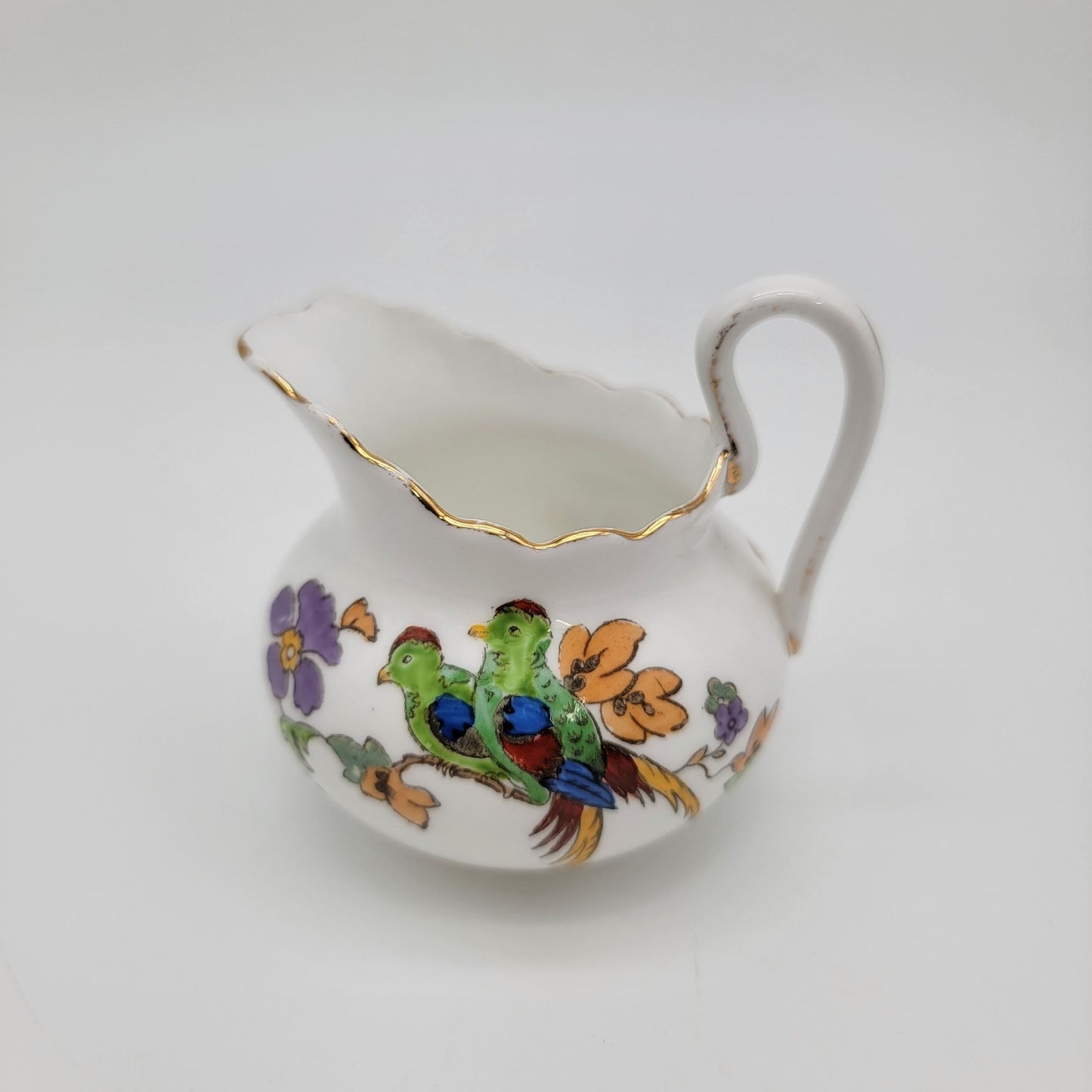 Vintage Tuscan China Lawleys Norfolk Pottery Creamer Birds
