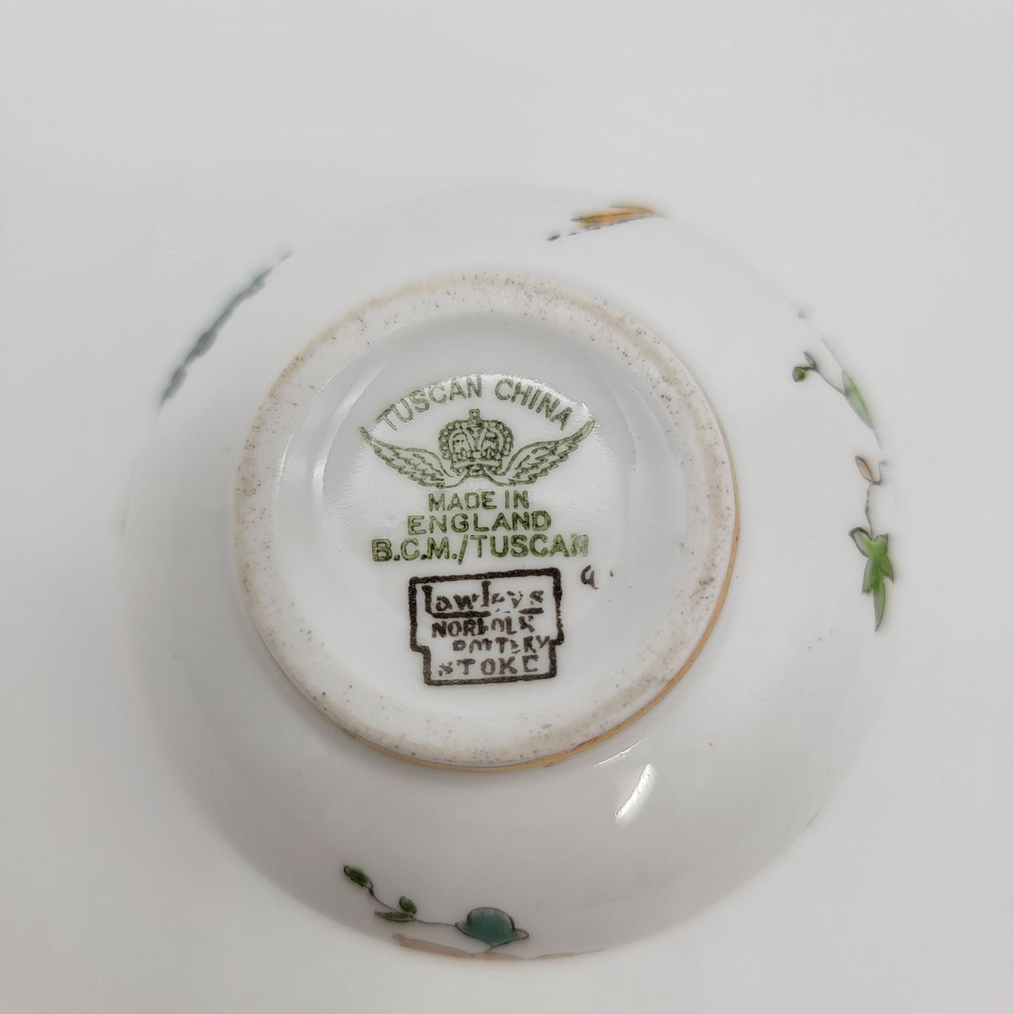 Vintage Tuscan China Lawleys Norfolk Pottery Creamer Birds