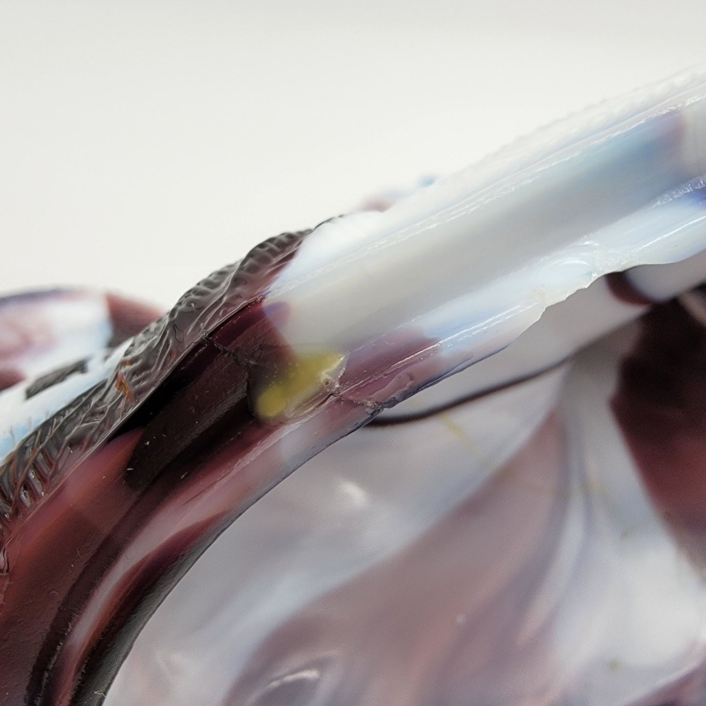 Vintage Westmoreland Amethyst Purple Slag Glass Standing Rooster Covered Dish - As Found