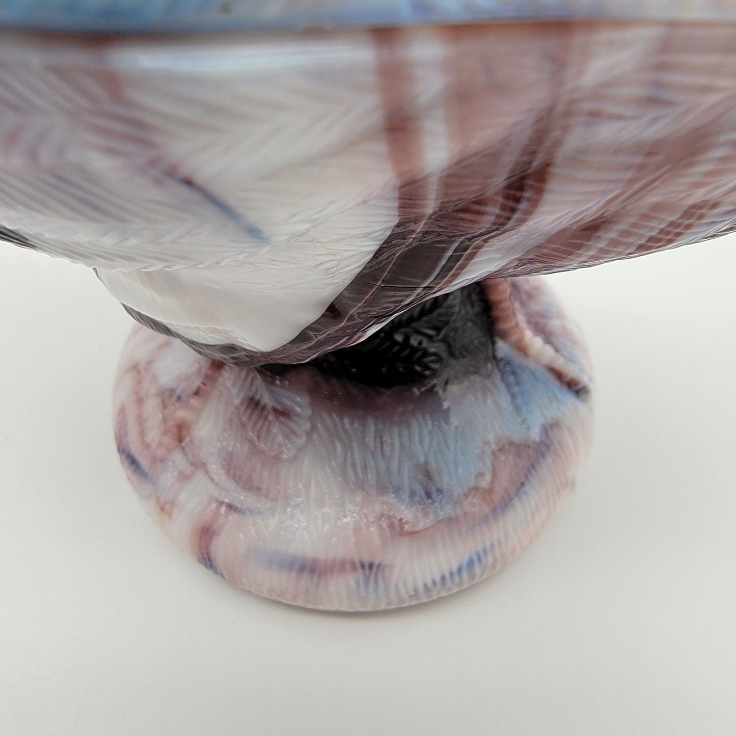 Vintage Westmoreland Amethyst Purple Slag Glass Standing Rooster Covered Dish - As Found