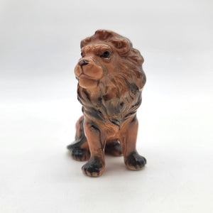 Mid-Century Porcelain Sitting Lion Figurine