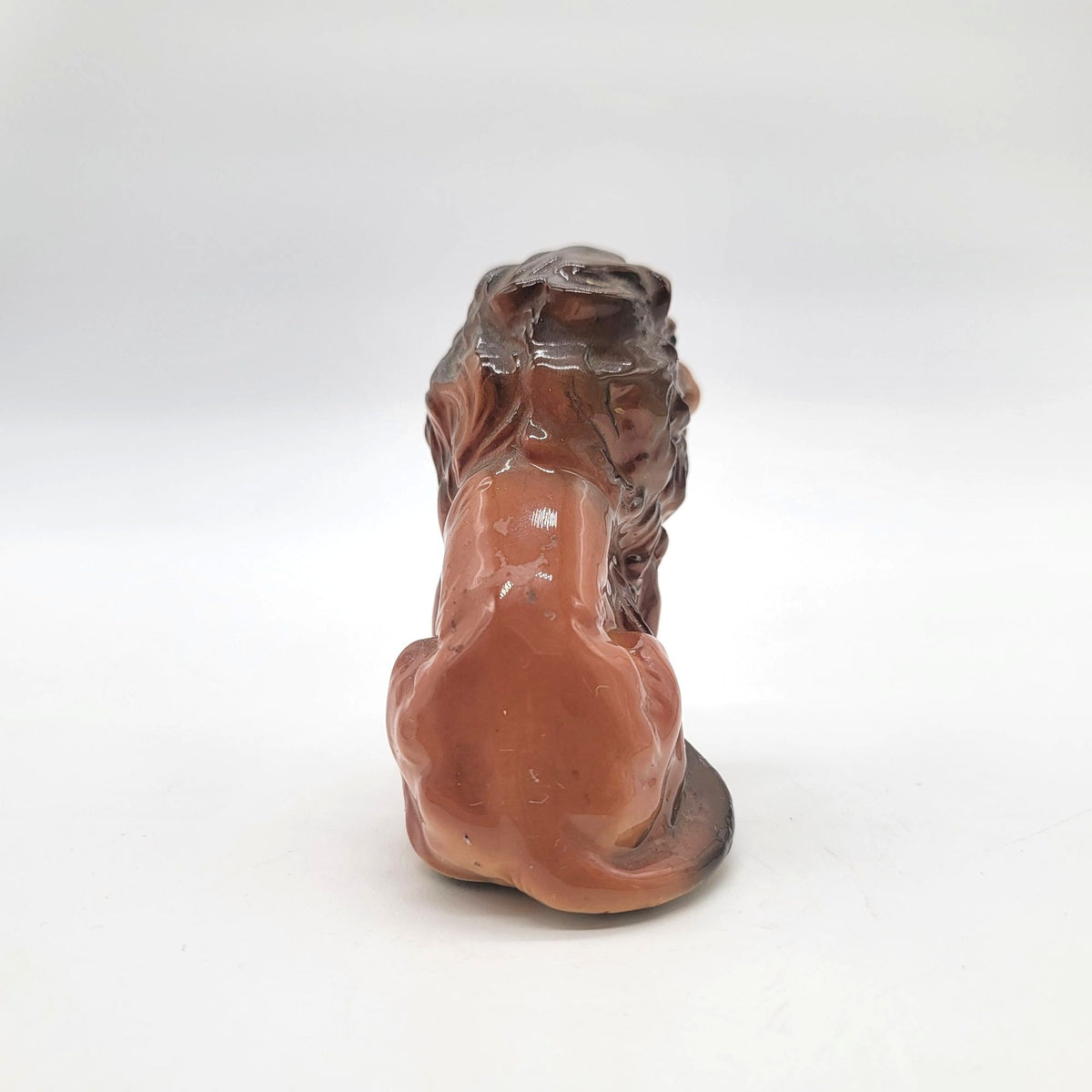 Mid-Century Porcelain Sitting Lion Figurine