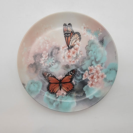 Vintage 1988 W.S. George Monarch Butterflies Lena Liu Decorative Plate