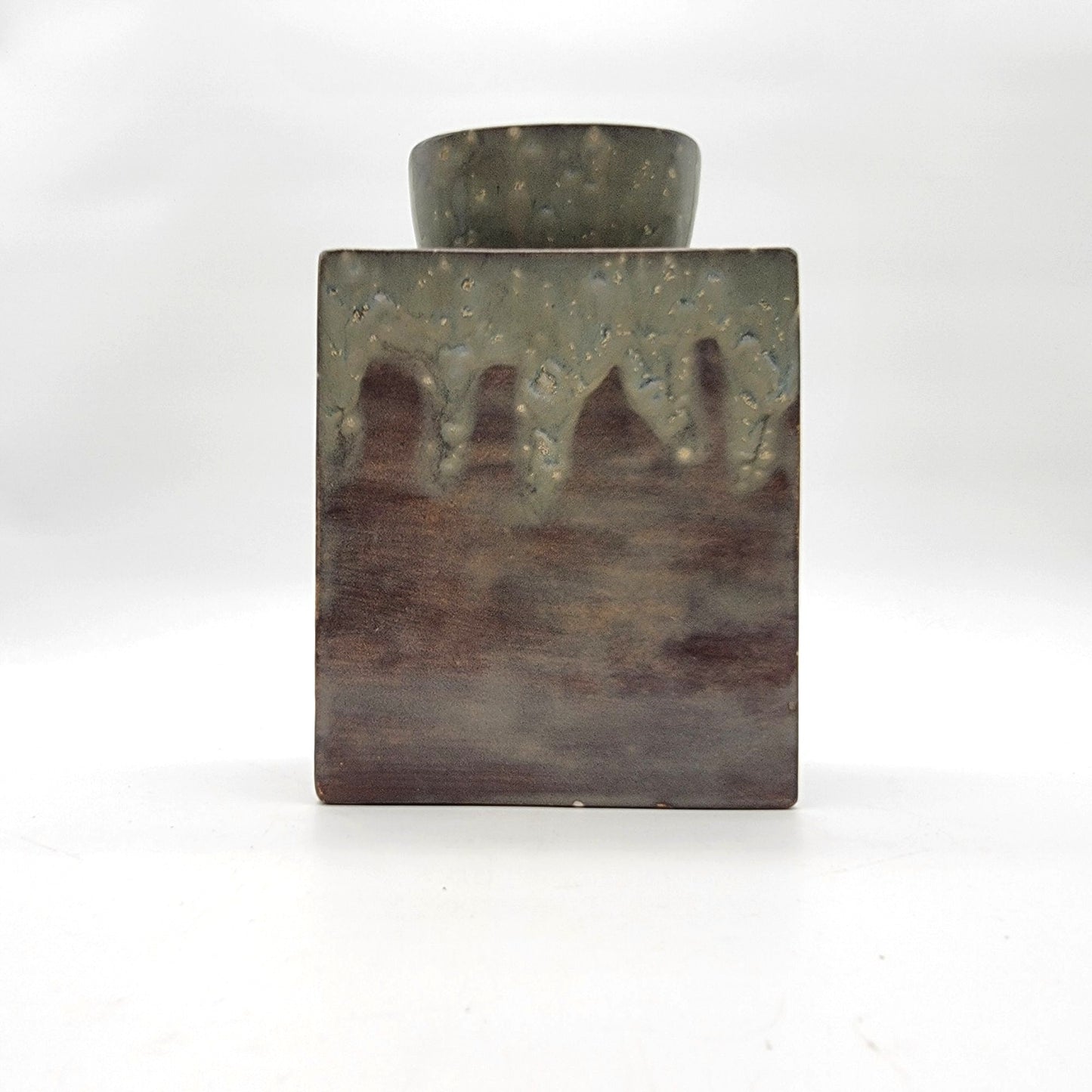 Vintage Drip Glaze Hobbyist Pottery Vase